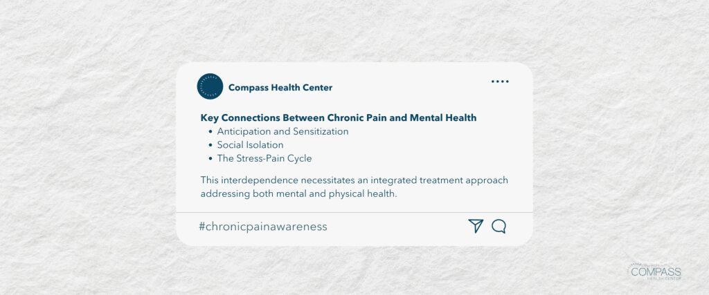 A list of key connections between chronic pain and mental health