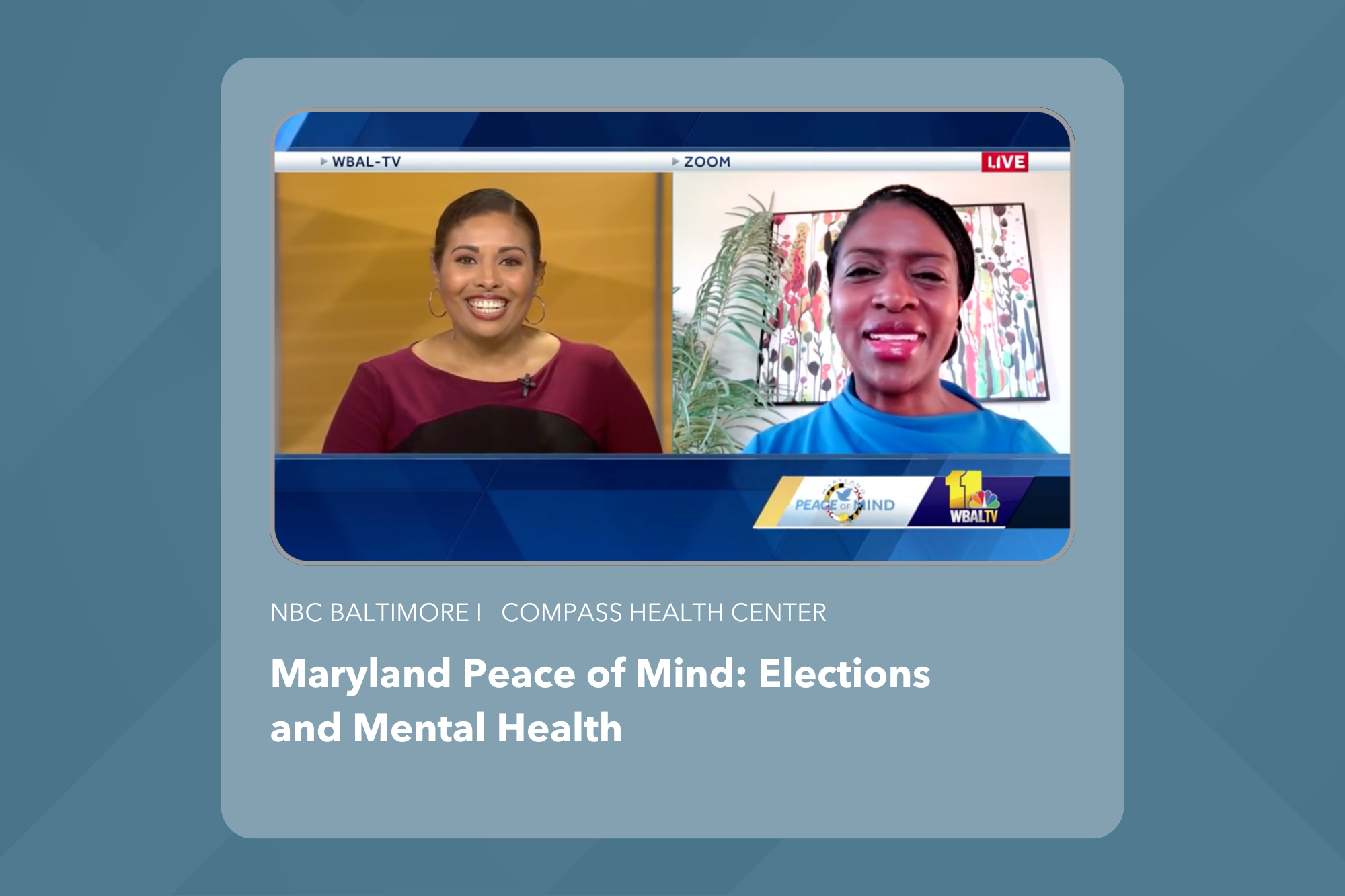 Maryland Peace of Mind: Elections and Mental Health | NBC Baltimore - Compass Health Center