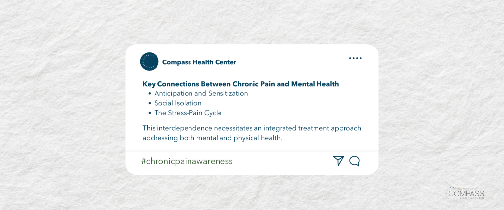 A list of key connections between chronic pain and mental health