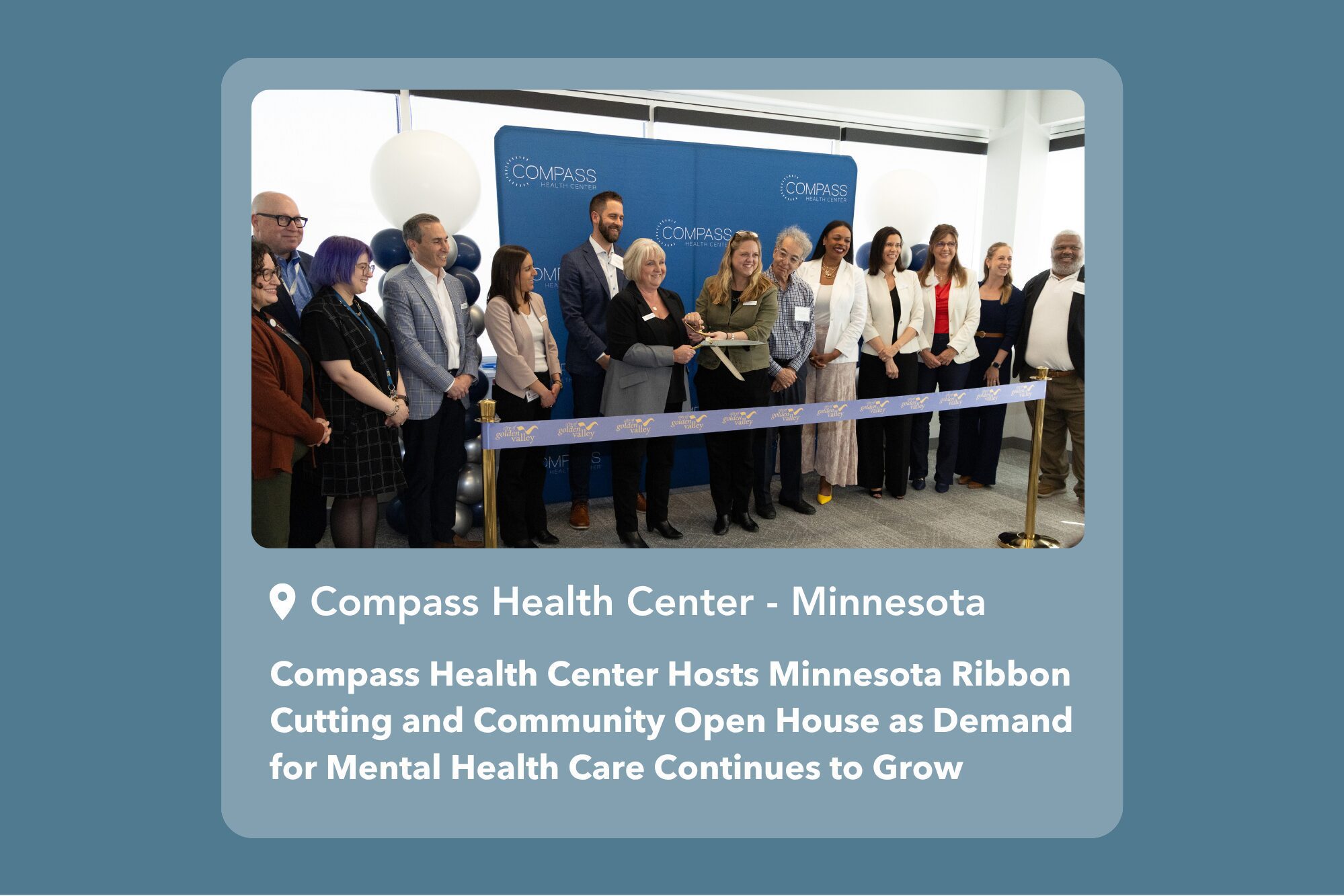 Compass Health Center Hosts Golden Valley Ribbon Cutting for New Minnesota Mental Health Center - Compass Health Center